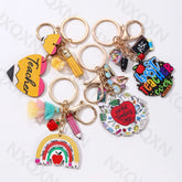 🍎💖 A Little Thank-You with Big Heart – Cute Teacher Keychain Gift 🌈✏️ - ThiGui